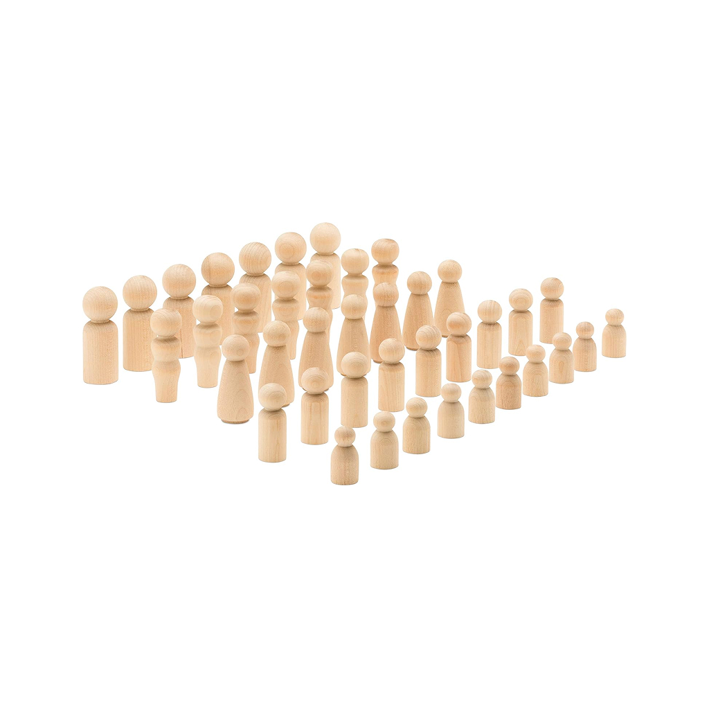 Wood Peg People Set (40 Piece)